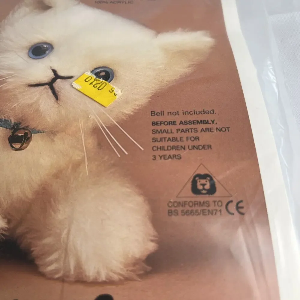Vintage Minicraft Kitten Ready To Sew Plush Kit Made England ‘82 - Has All Parts